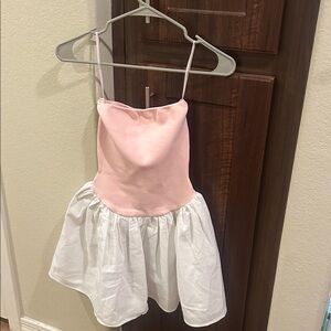 Meshki Pink and White Dress